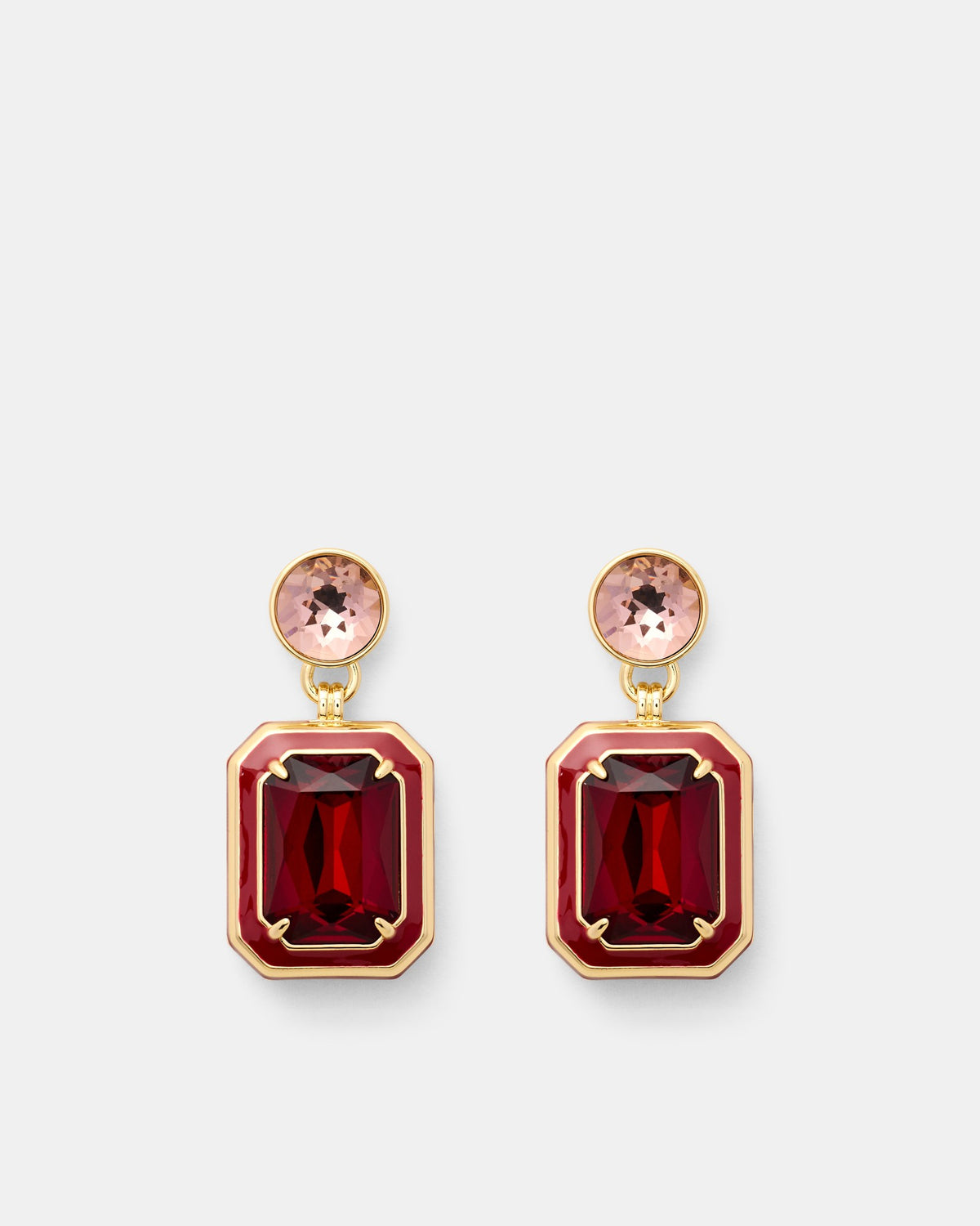 Legacy Drop Earrings - Bordeaux