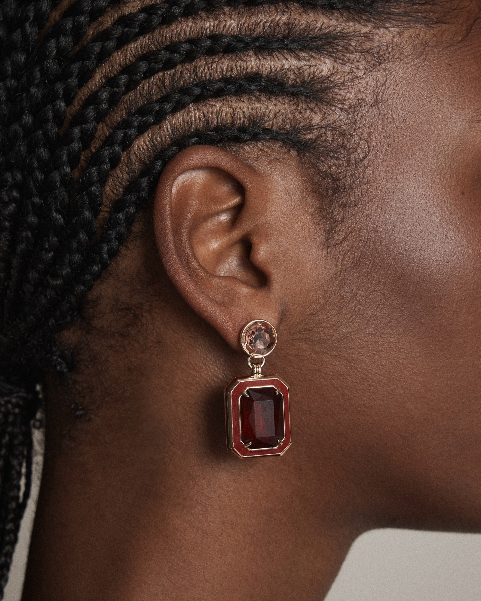 Legacy Drop Earrings - Bordeaux