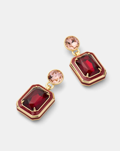 Legacy Drop Earrings - Bordeaux