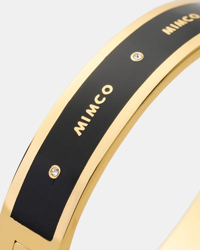 Enamour Wide Bangle - Black