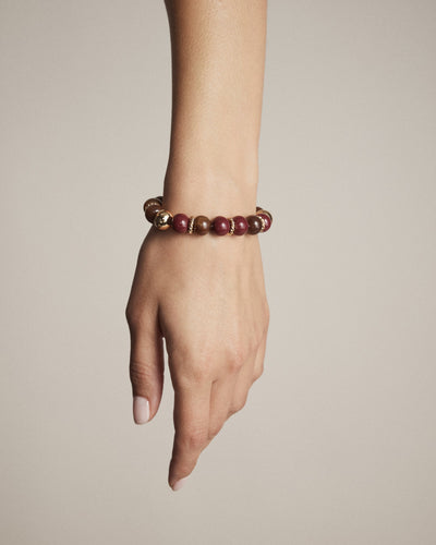 Vienne Bead Bracelet - Bordeaux