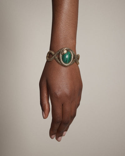 Serpentina Cuff Bracelet - Malachite