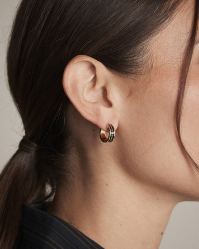 Enamour Huggie Earrings - Black