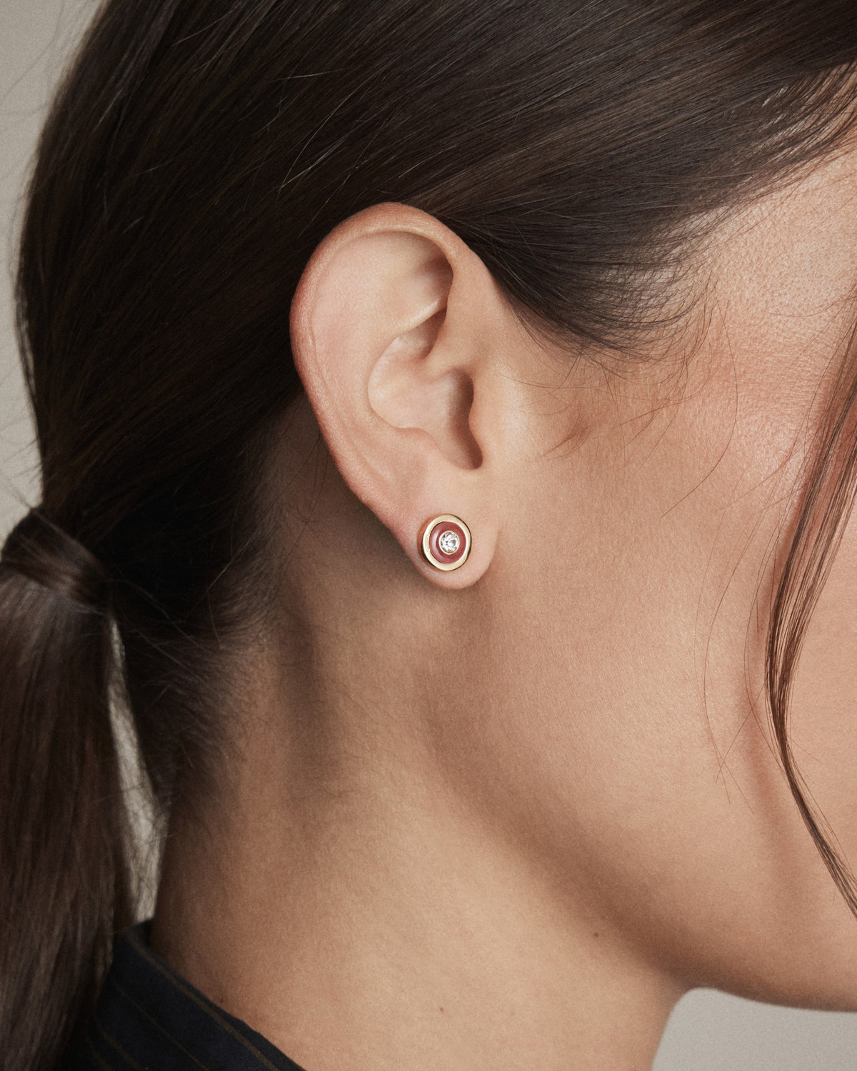 Charmed Stud Earrings - Bordeaux