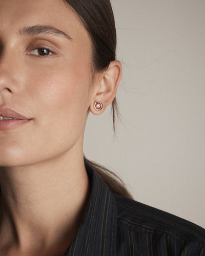 Charmed Stud Earrings - Bordeaux