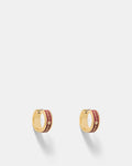 Enamour Huggie Earrings - Bordeaux