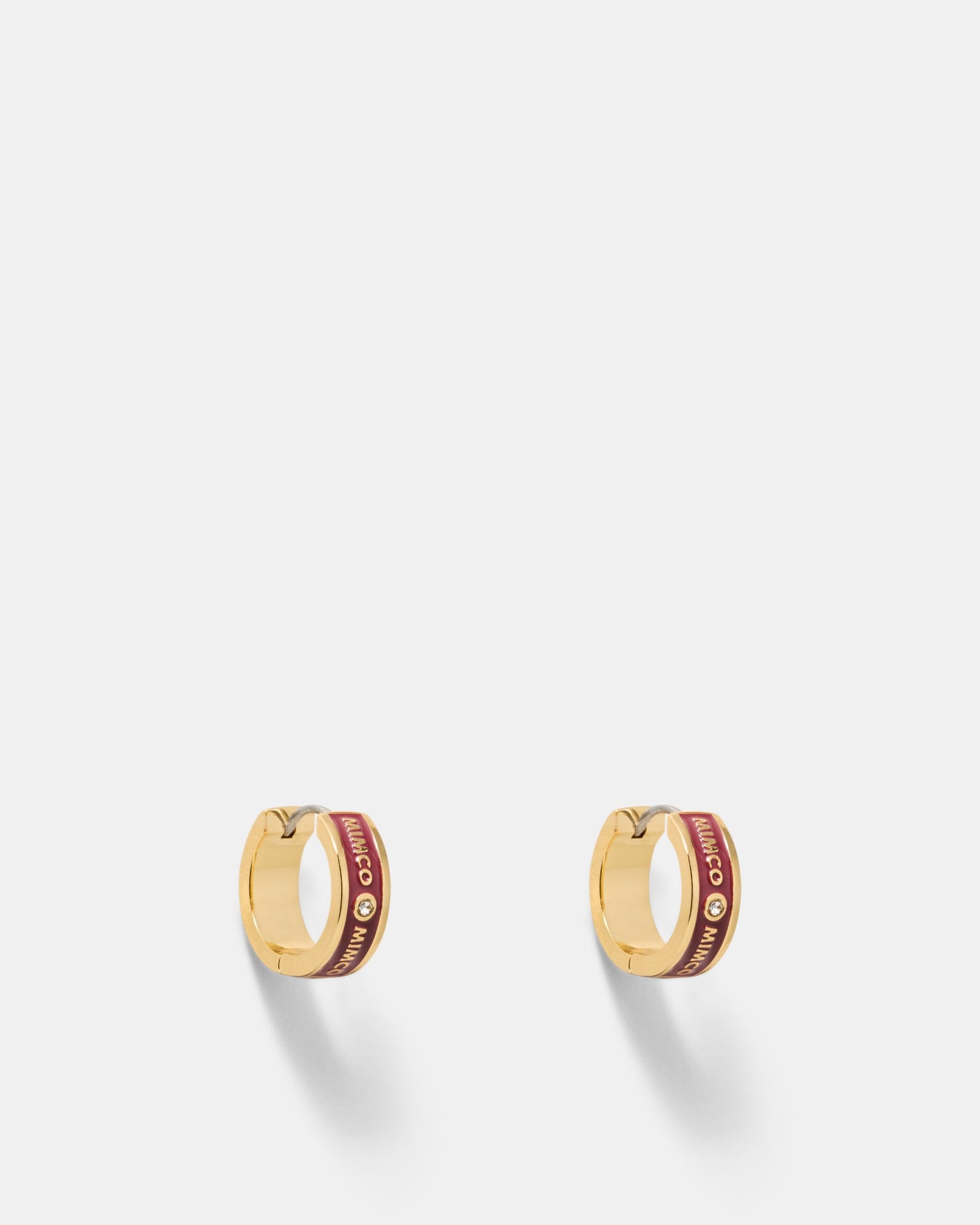 Enamour Huggie Earrings - Bordeaux