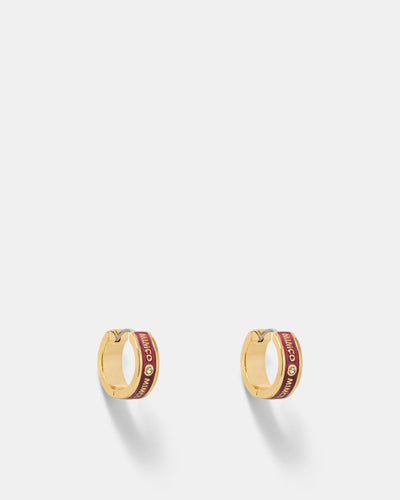 Enamour Huggie Earrings - Bordeaux