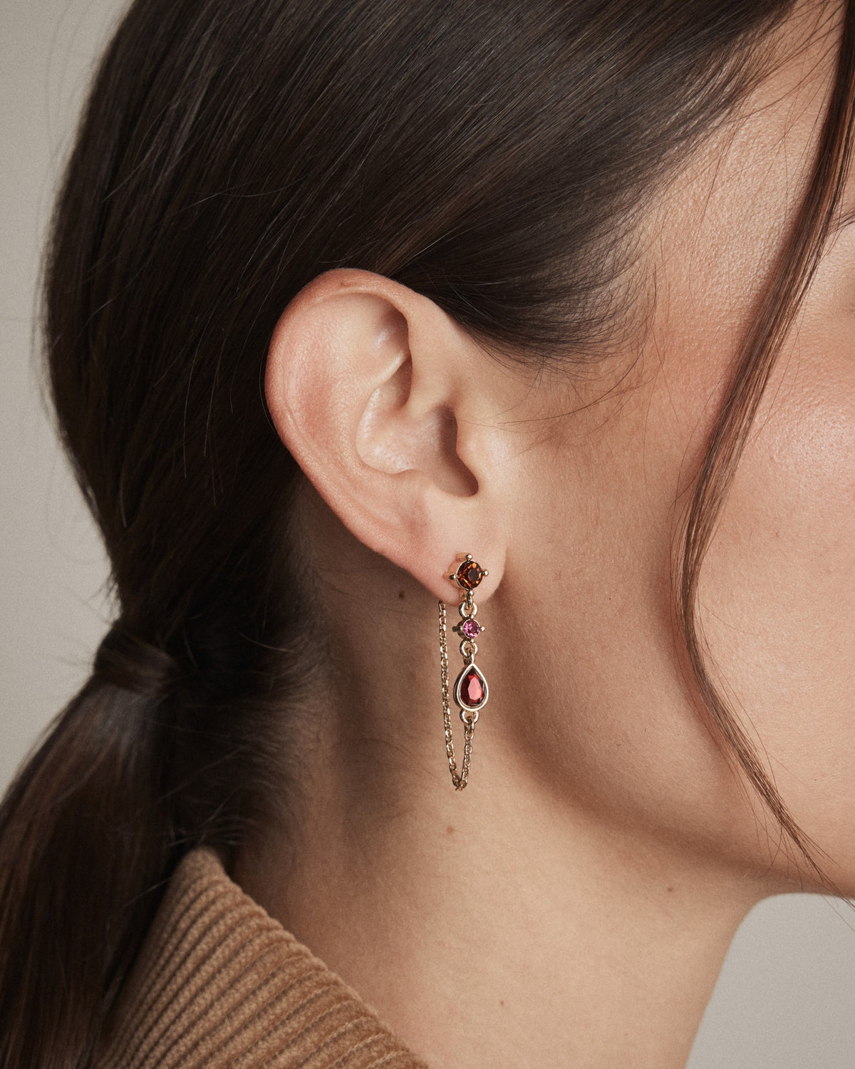 Allurement Earrings - Bordeaux