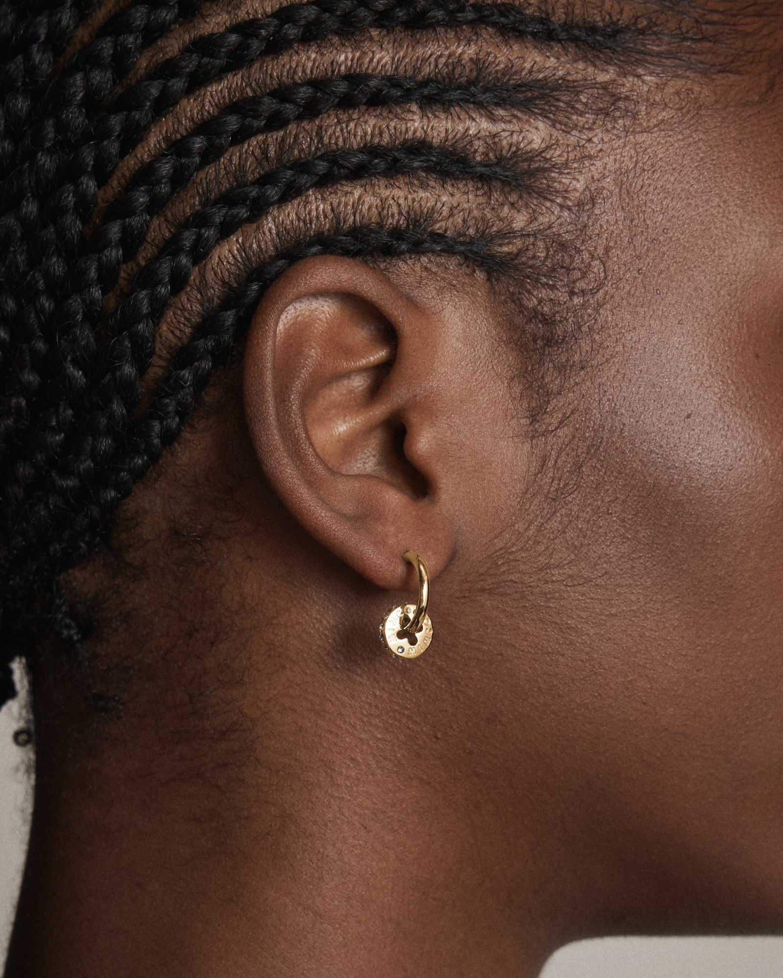 Signatura Charm Hoop Earrings - Gold