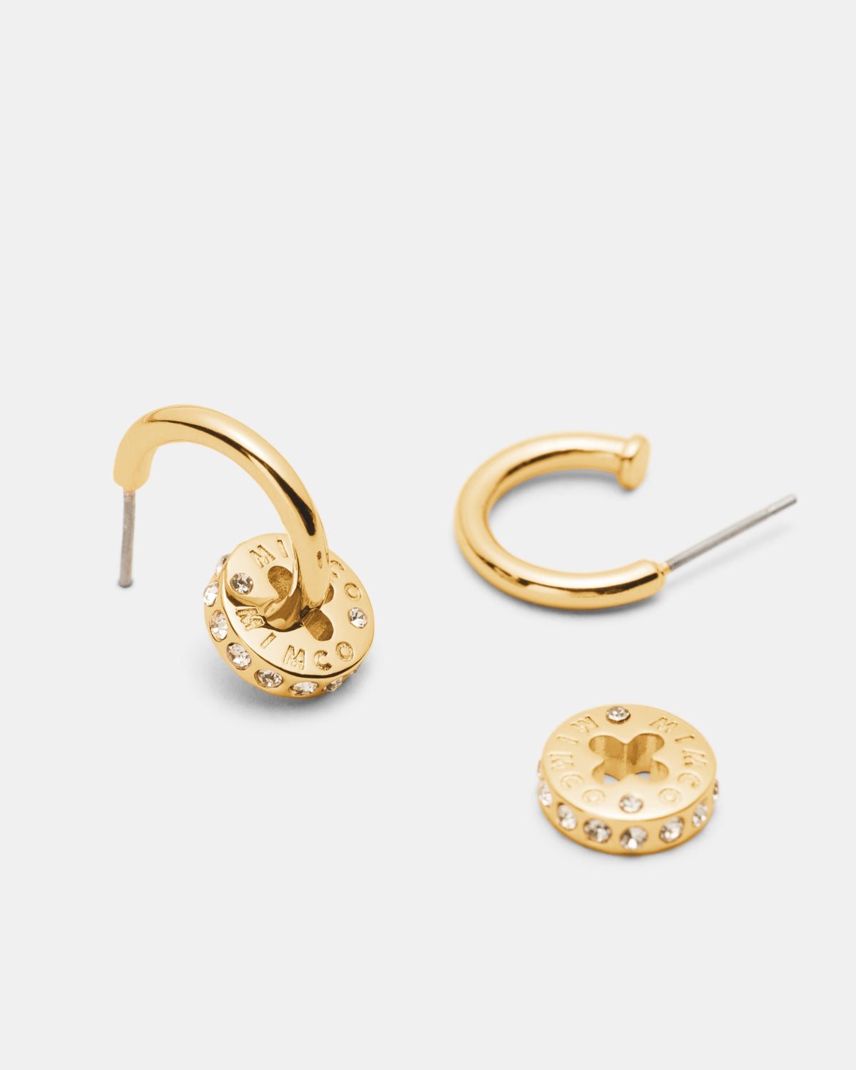 Signatura Charm Hoop Earrings - Gold