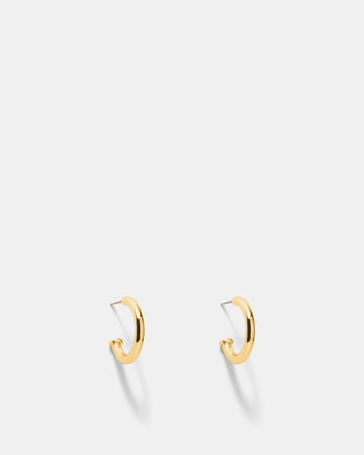 Signatura Charm Hoop Earrings - Gold