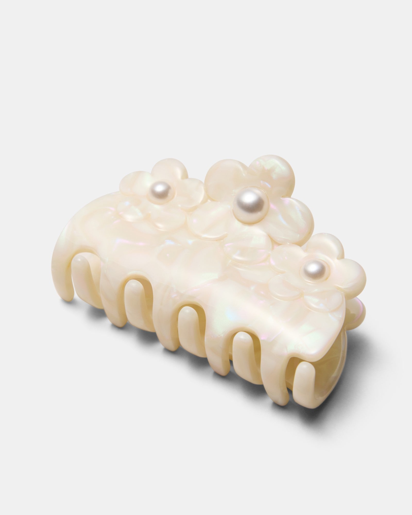 Marguerite Large Claw Clip - Pearl