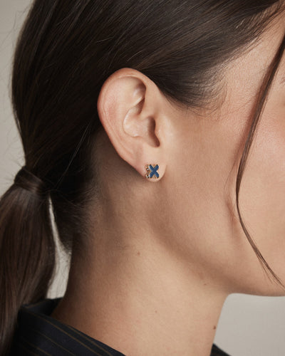 Dreamer Stud Earings - Navy