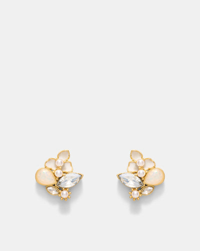 De Fleurs Stud Earrings - Pearl