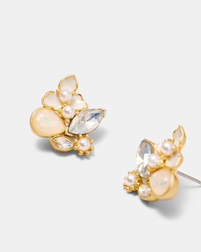 De Fleurs Stud Earrings - Pearl