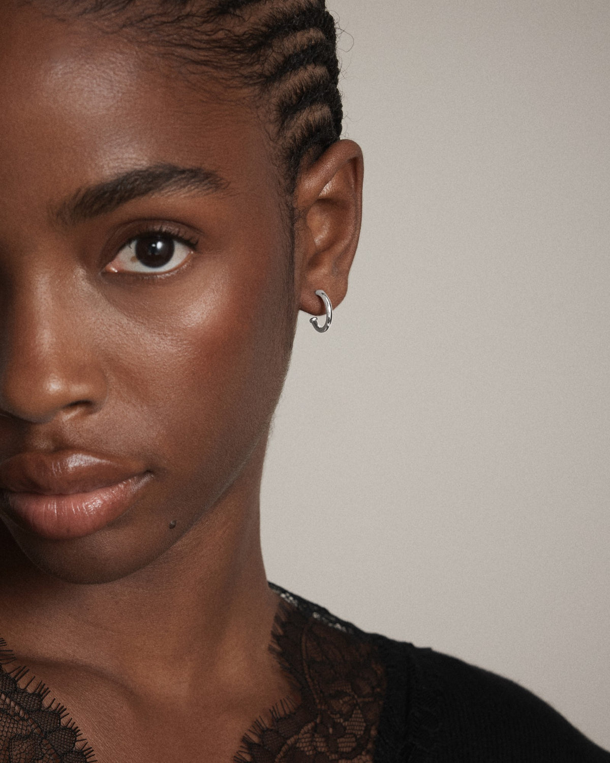 Signatura Charm Hoop Earrings - Silver