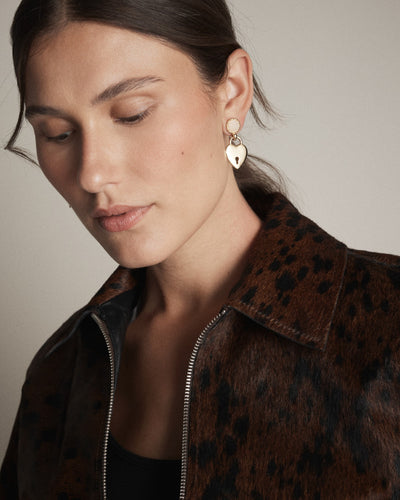 Locked In Love Earrings - Gold