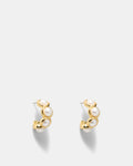 Jovie Pearl Hoop Earrings - Pearl