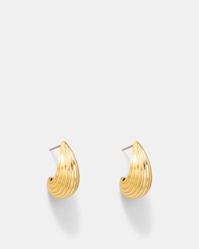 Ravine Hoop Earrings - Gold