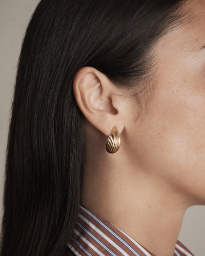 Ravine Hoop Earrings - Gold