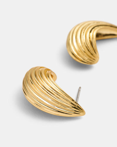 Ravine Hoop Earrings - Gold