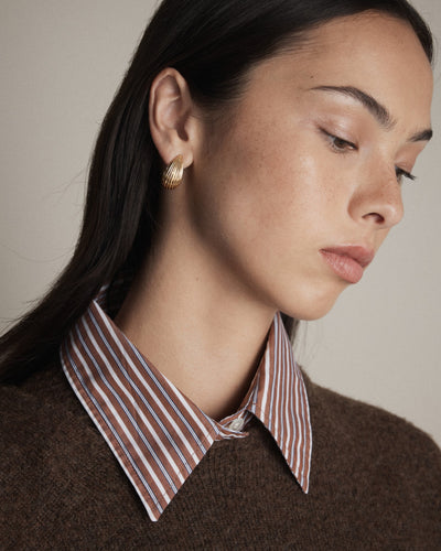 Ravine Hoop Earrings - Gold