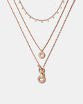 Signatura Trio Necklace - Rose Gold