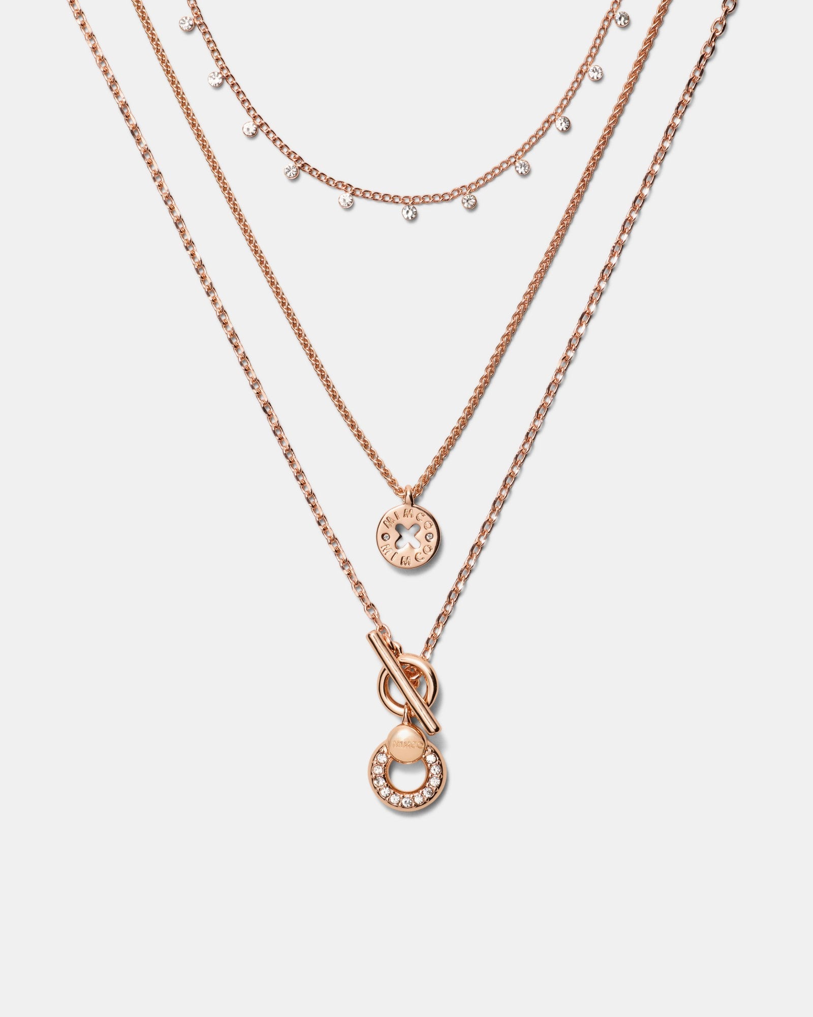 Signatura Trio Necklace - Rose Gold