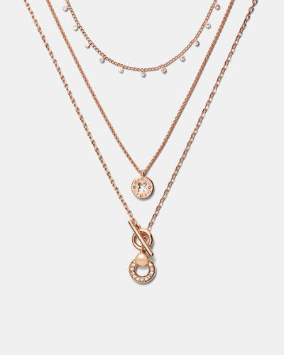 Signatura Trio Necklace - Rose Gold