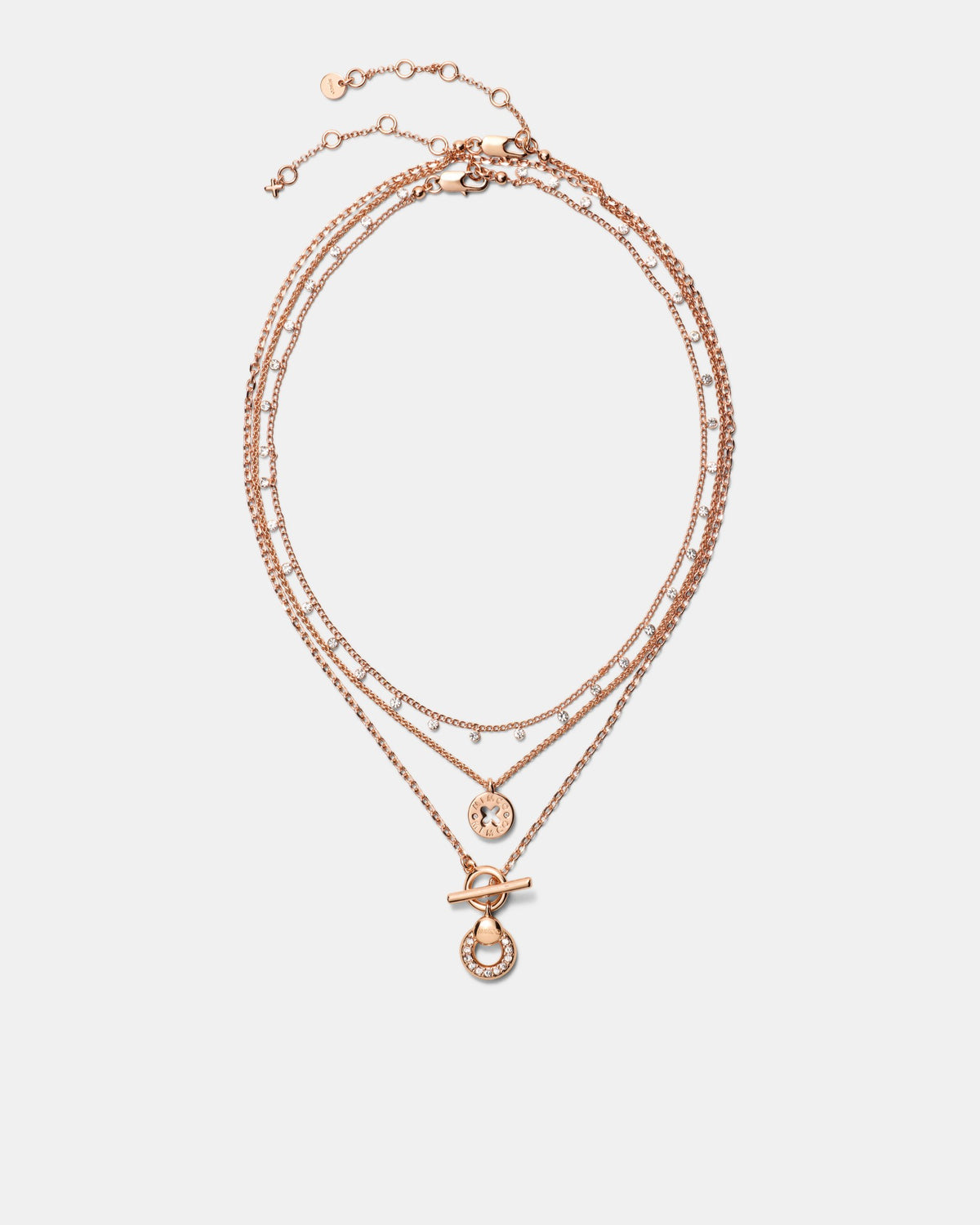 Signatura Trio Necklace - Rose Gold