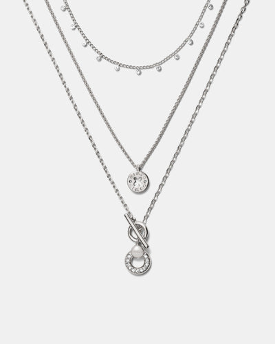 Signatura Trio Necklace - Silver