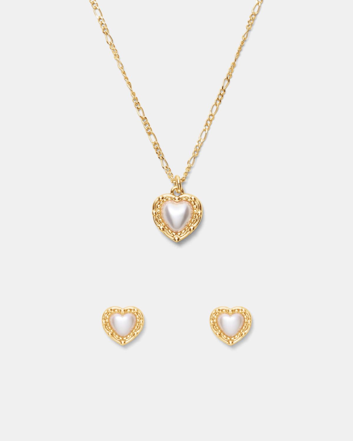 Maybelle Necklace Earrings Set - Gold