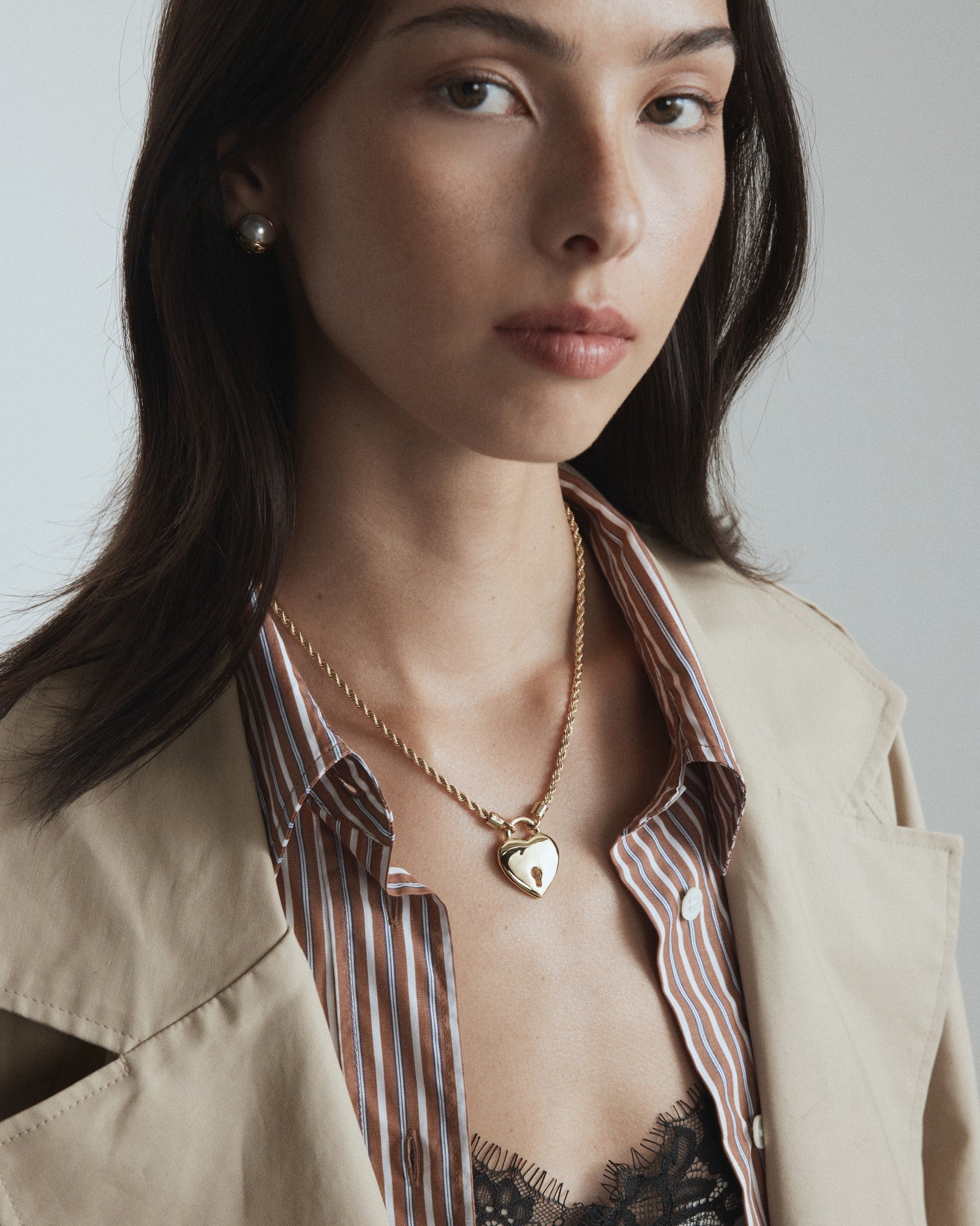 Locked In Love Necklace - Gold
