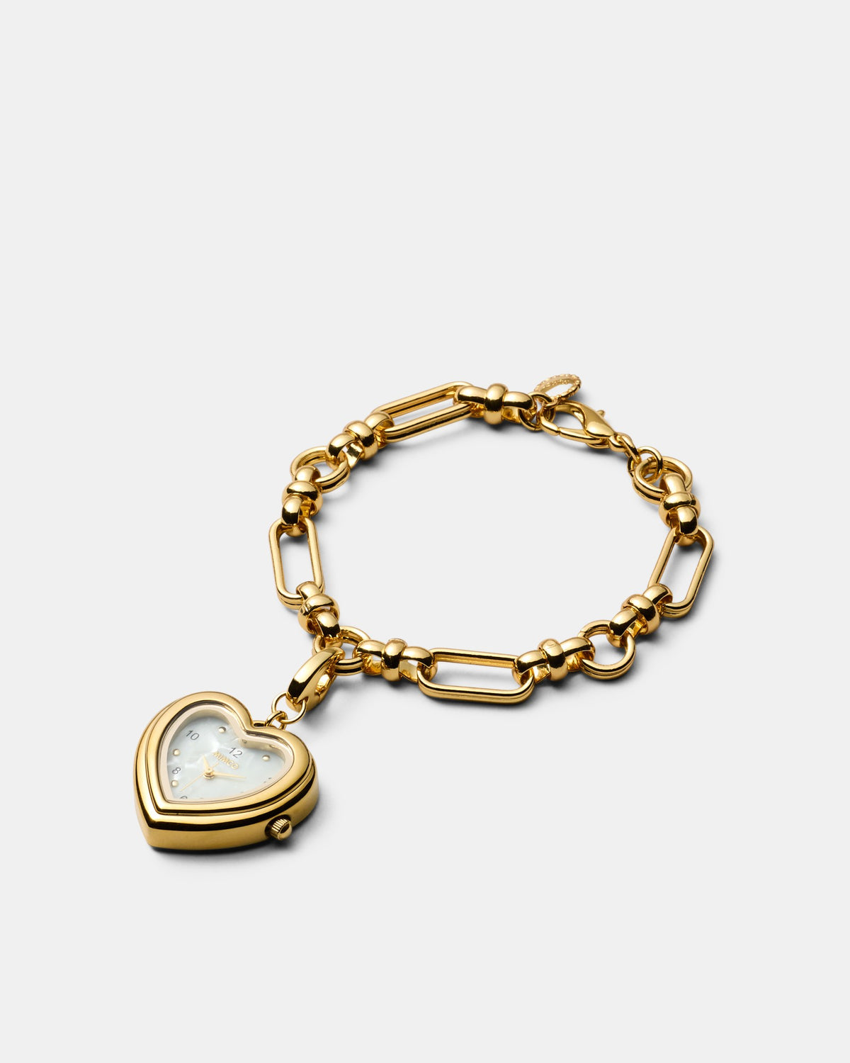 Heart Watch Charm - Gold
