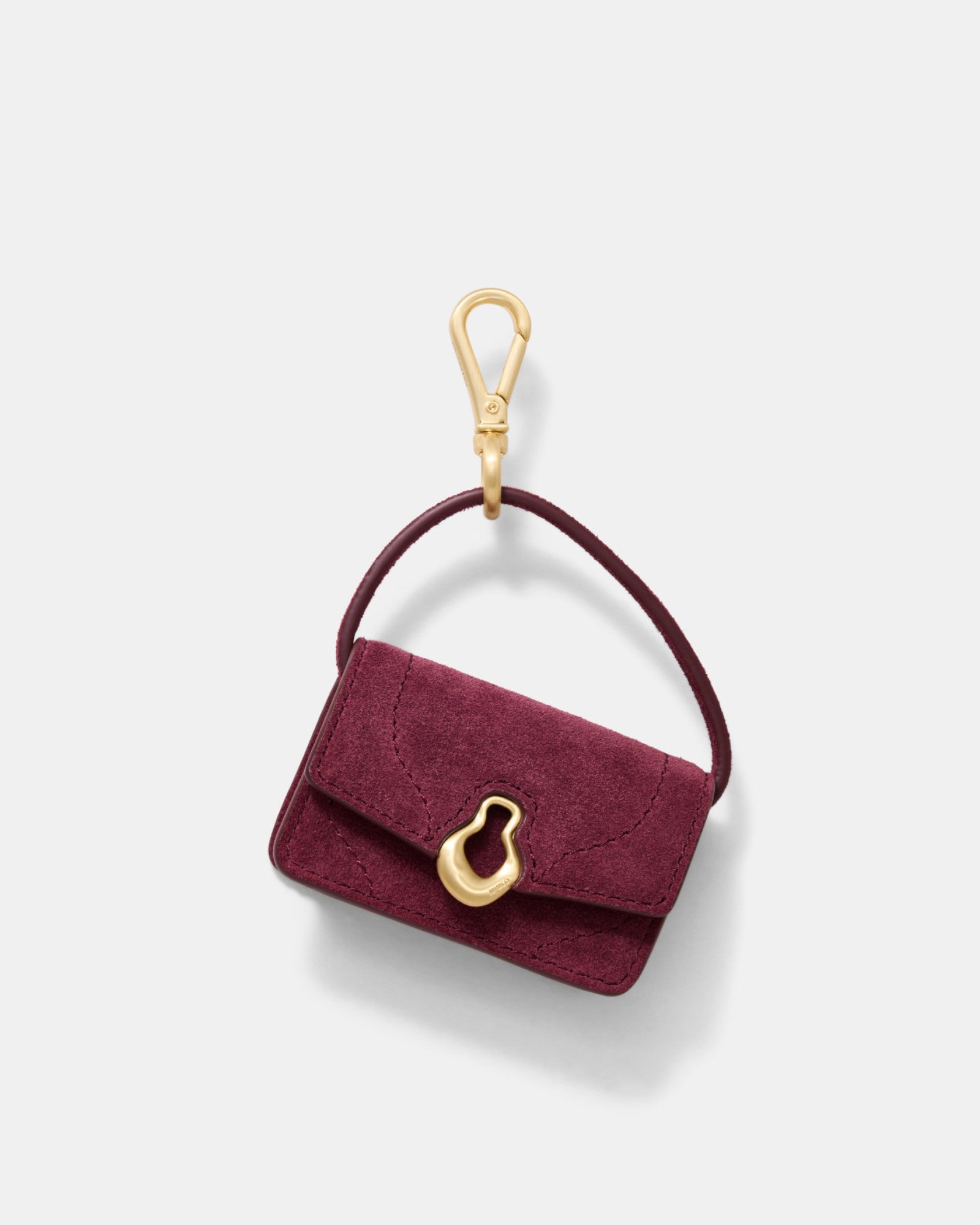 Shield Mini Bag Charm - Merlot
