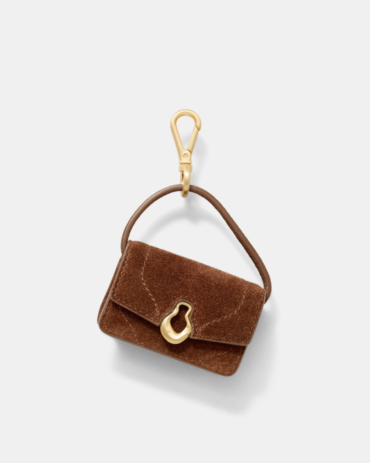 Shield Mini Bag Charm - TOFFEE