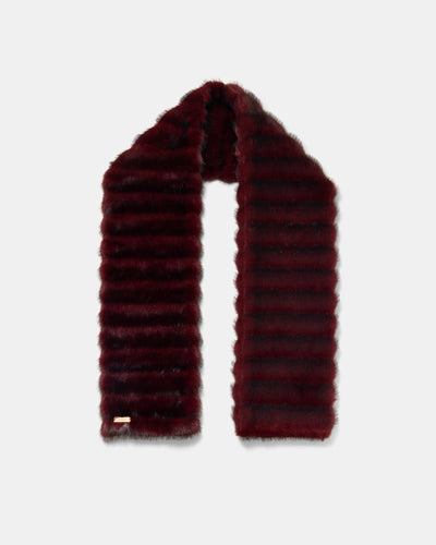 Dylan Faux Fur Scarf - Bordeaux