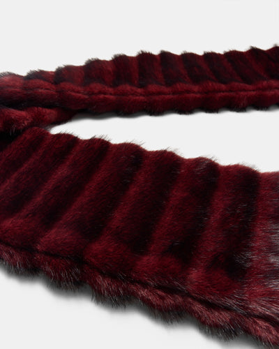 Dylan Faux Fur Scarf - Bordeaux