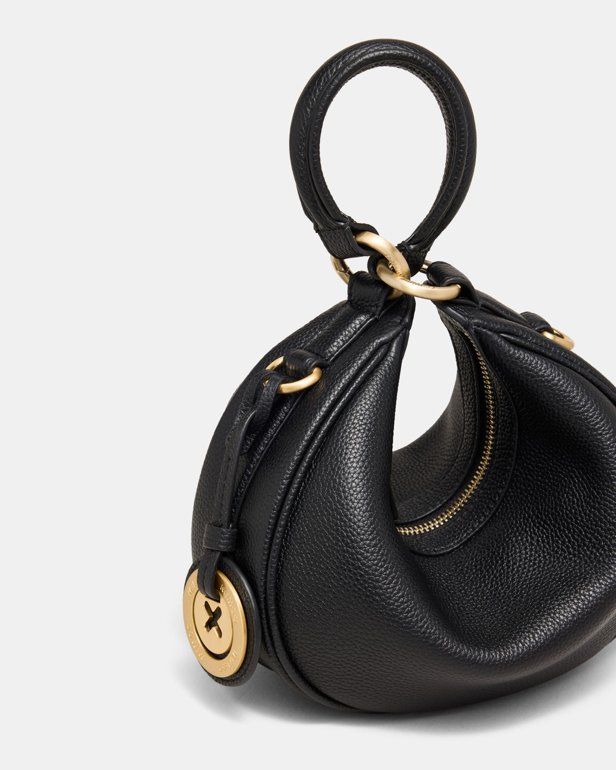 Luna Mini Crescent Bag - Black