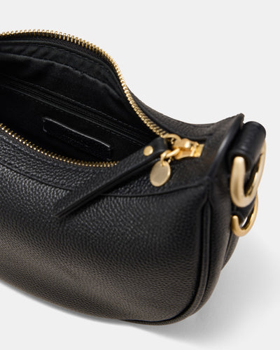 Luna Mini Crescent Bag - Black