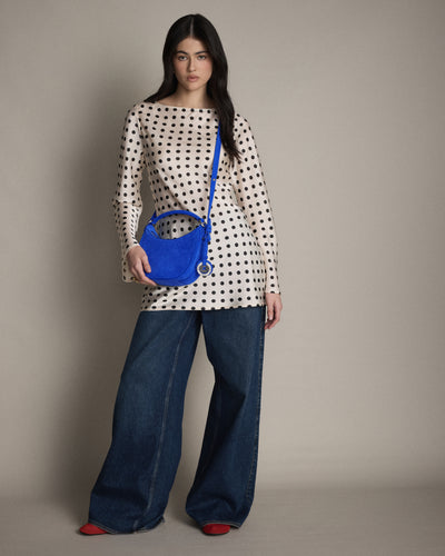 Luna Mini Crescent Bag - Cobalt