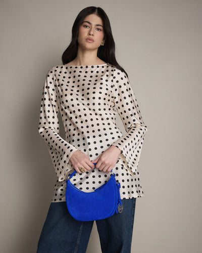 Luna Mini Crescent Bag - Cobalt
