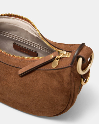 Luna Mini Crescent Bag - Walnut