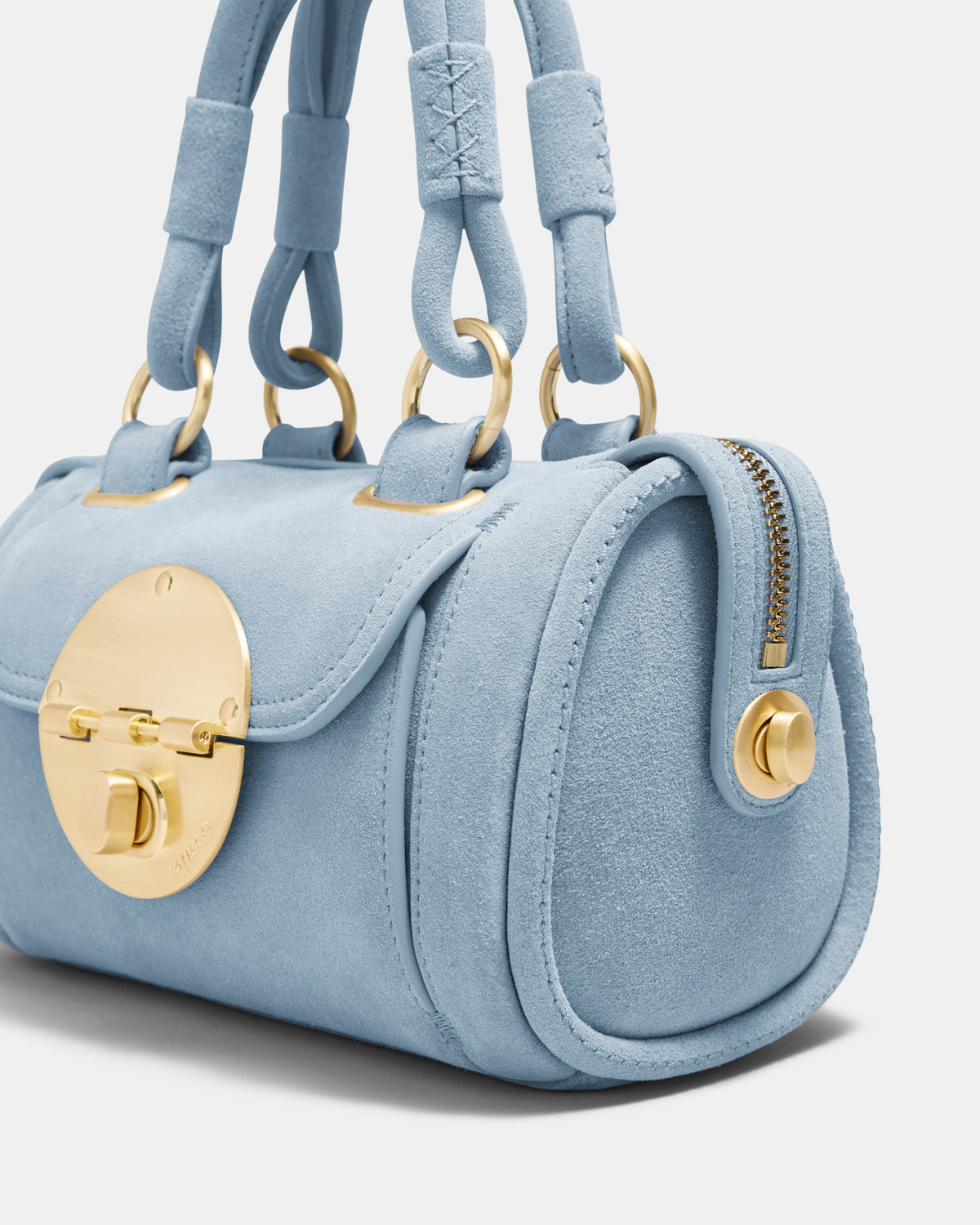 Turnlock Bowler Grab Crossbody Bag - Cornflower