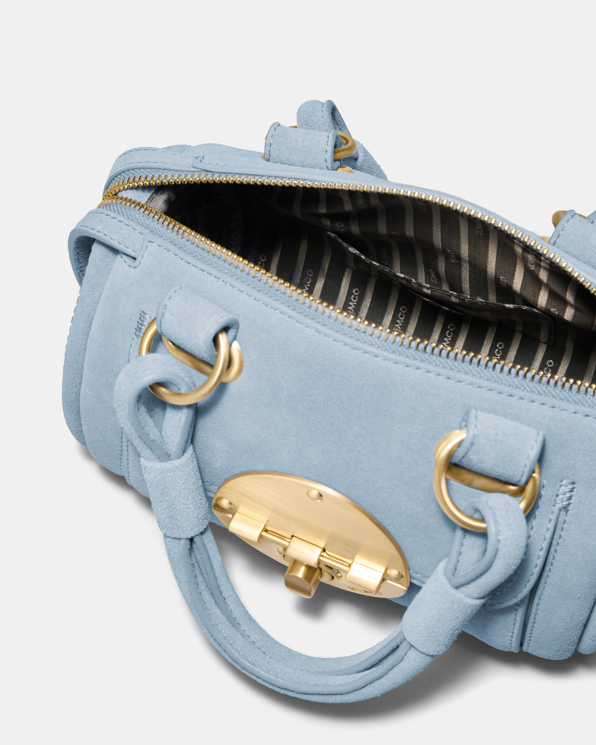 Turnlock Bowler Grab Crossbody Bag - Cornflower