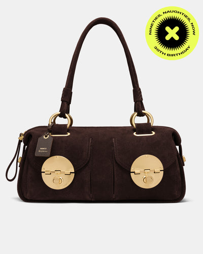 Turnlock East West Bag - Chocolate