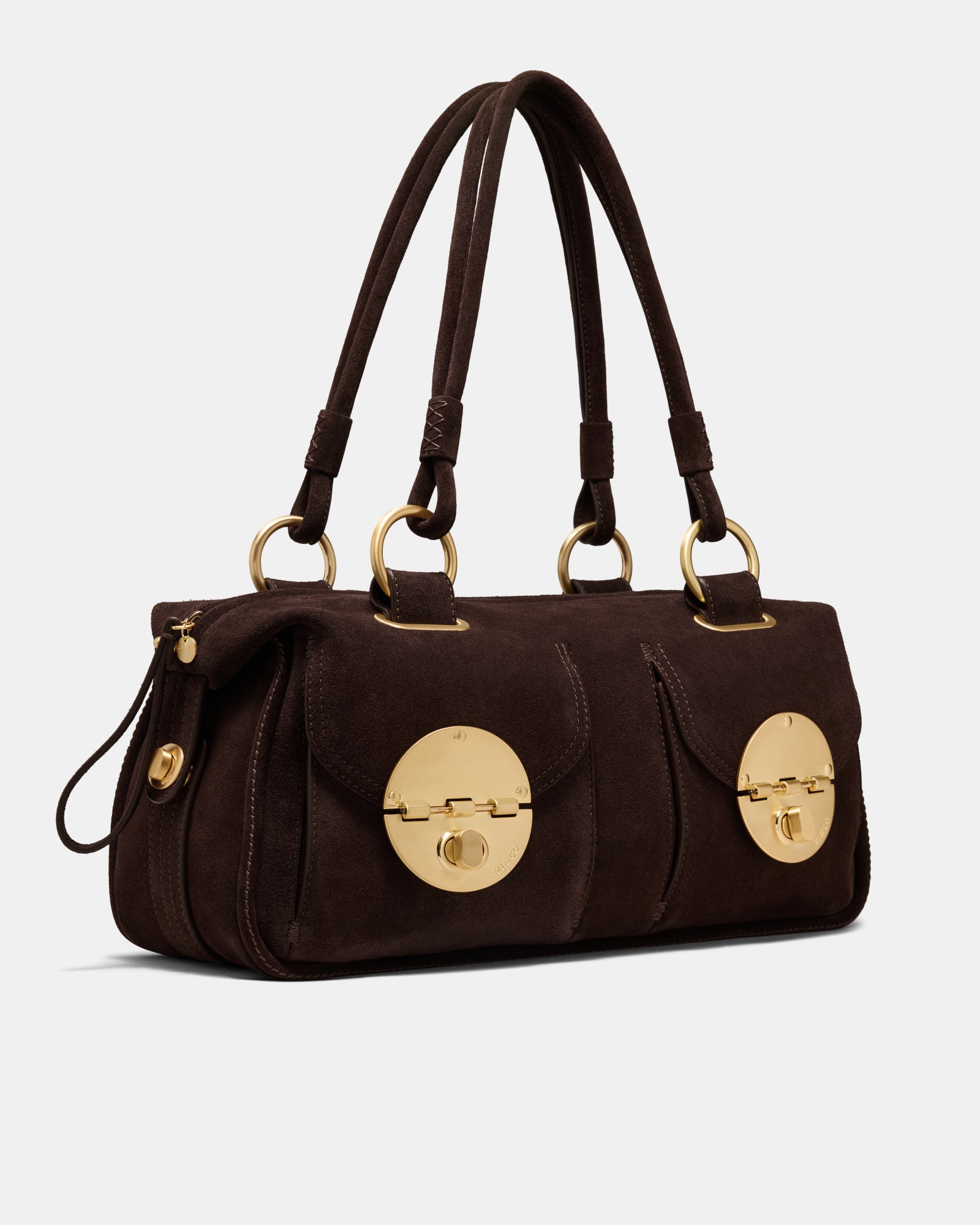 Turnlock East West Bag - Chocolate