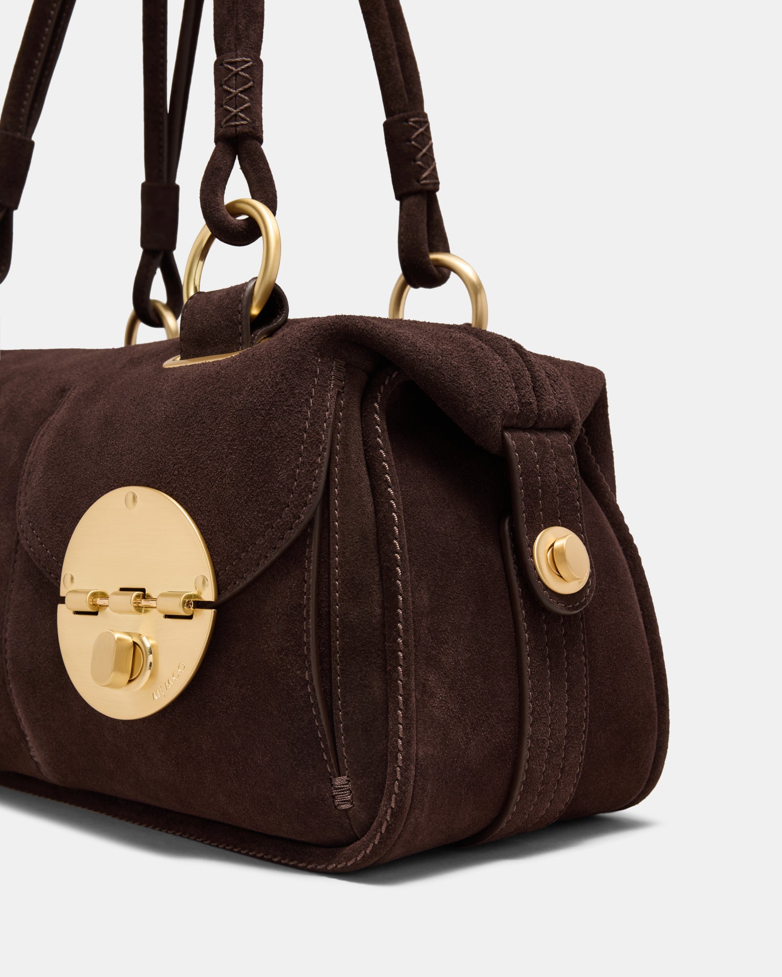 Turnlock East West Bag - Chocolate