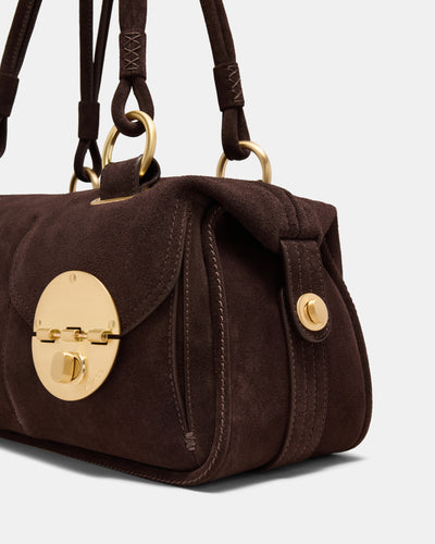 Turnlock East West Bag - Chocolate